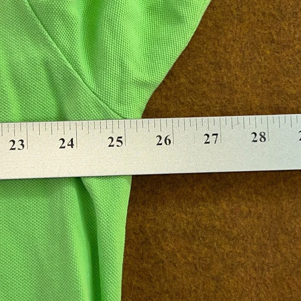Polo By Ralph Lauren Mens X-Large Tall Green Cotton Logo Hi Low Hem Polo Shirt